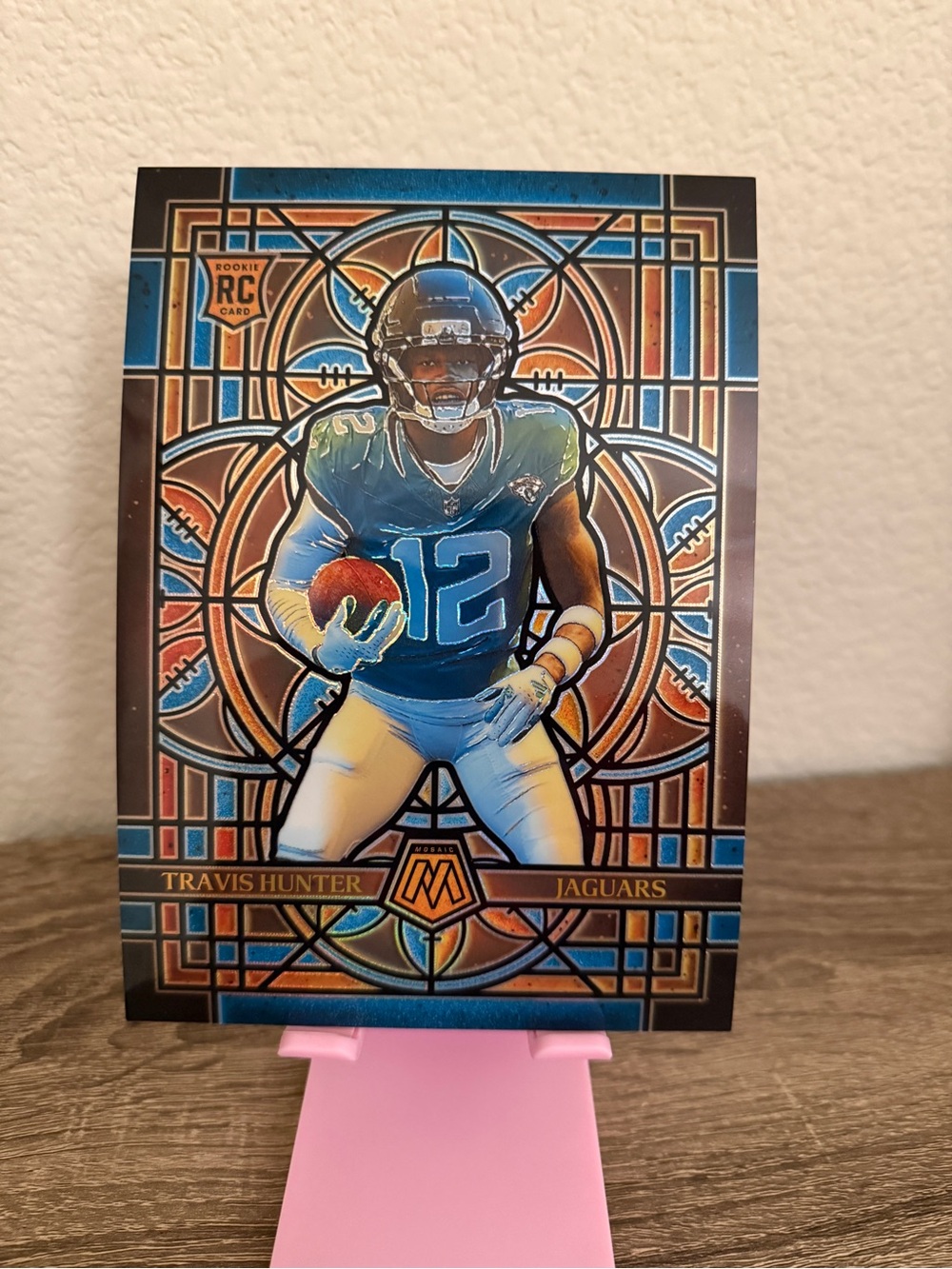 2025 Mosaic Stained Glass Jumbo Oversized Prizm Travis Hunter RC Rookie Card #12